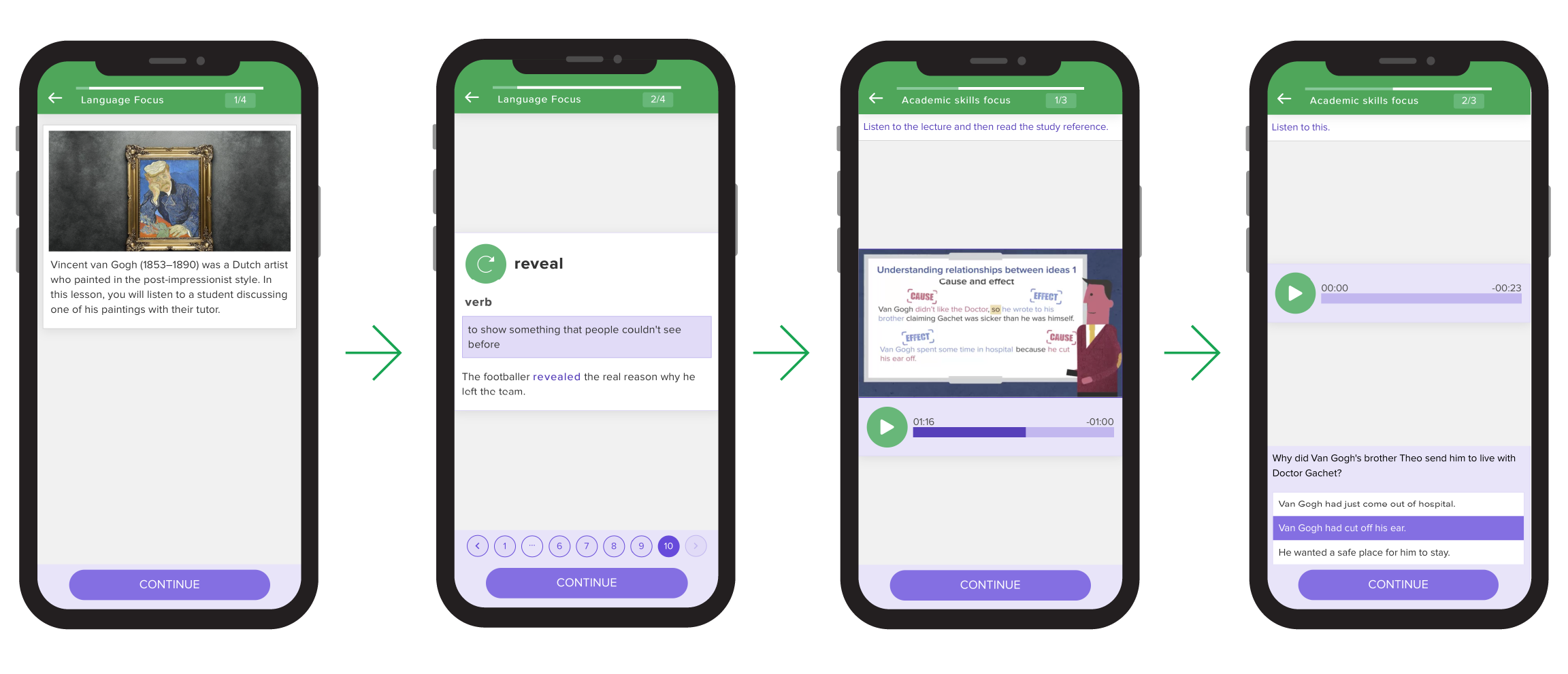 Academic English mobile flow